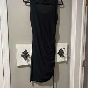 Express Asymmetrical Black Dress